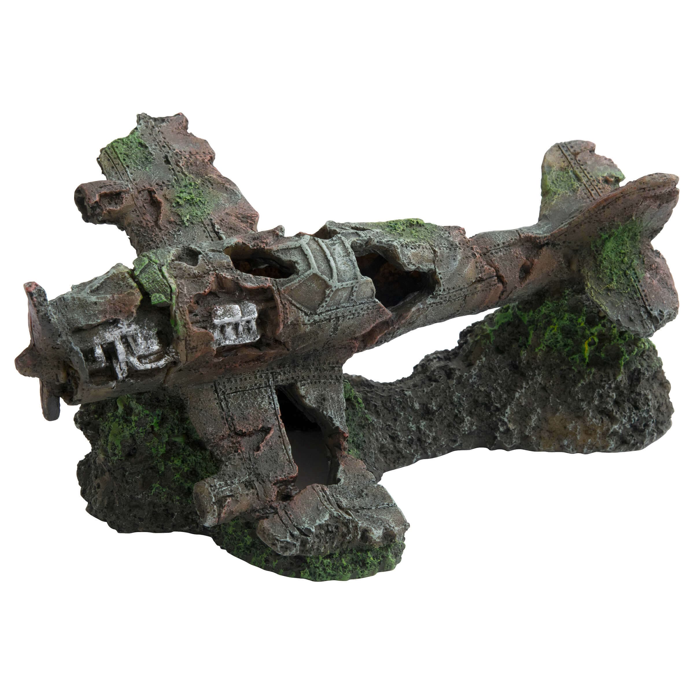 Deep Sea Aquariumdekoration Flugzeug Wrack 26.5 cm